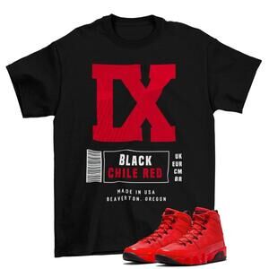 Box Label Chile Shirt To Match Jordan 9 Retro Chile Red